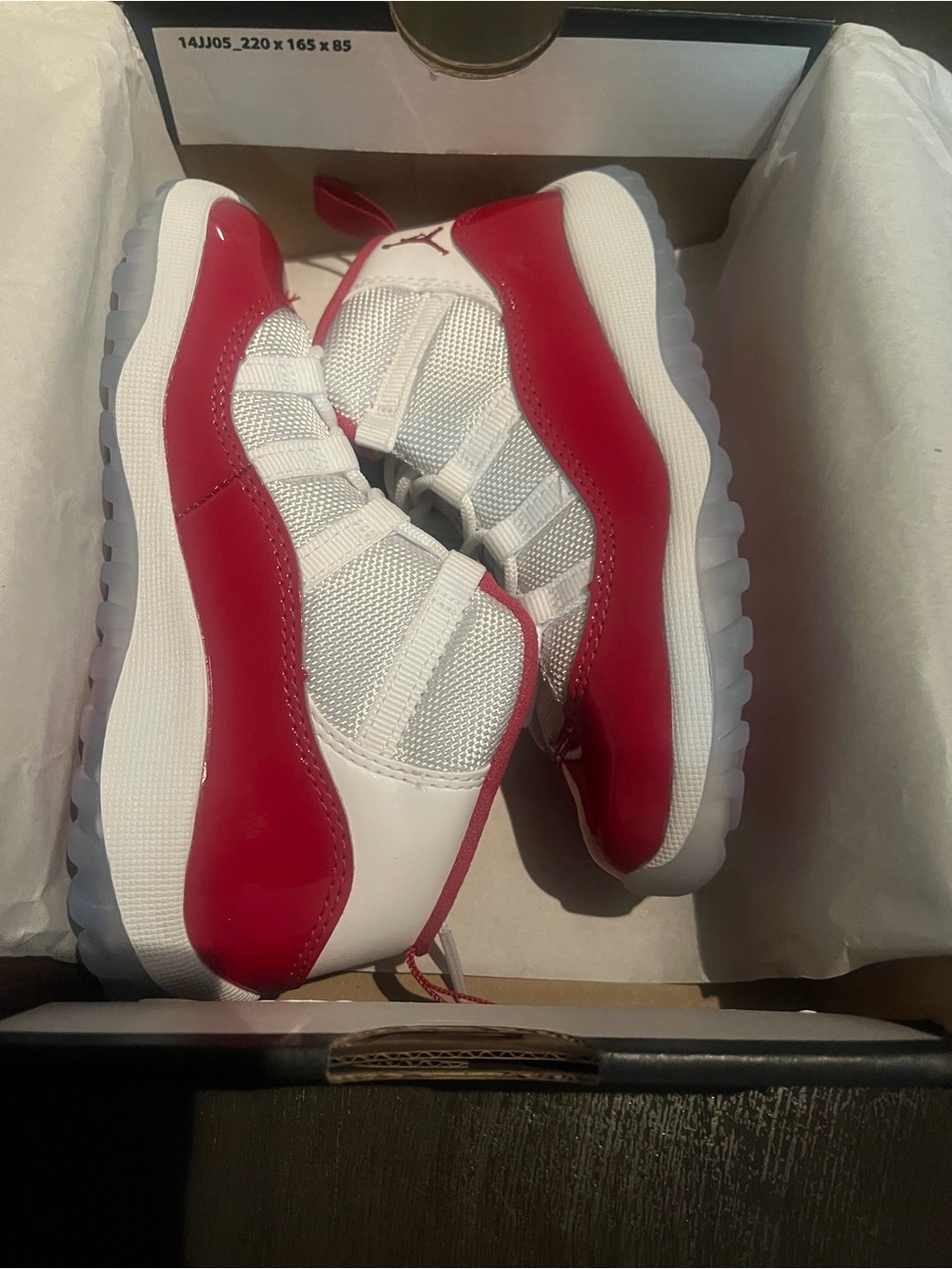 Jordan White & Red Low-Top Retro Basketball Sneakers